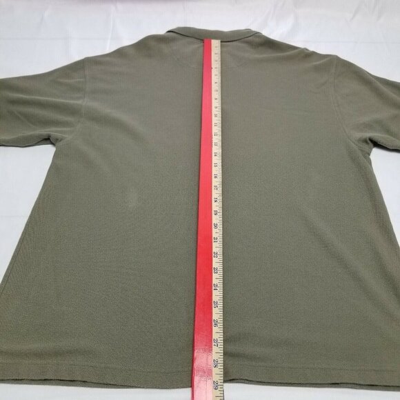 PING Men's Shirt medium Olive Regular Fit Polo Shirt Short Sleeve Wing Collar - Picture 4 of 6